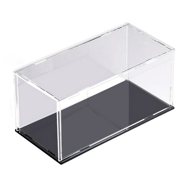 Acrylic Display Case Countertop Box Cube Organizer Model Toy Storage Box LED